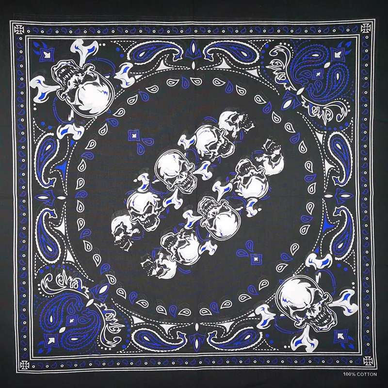 cotton bandana Skull Square Scarf Headband For Women Men Boys Girls
