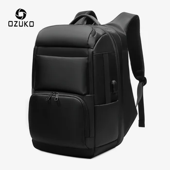 

OZUKO 17 inch Laptop Backpacks Men Anti-theft Waterproof Backpack Male Casual USB Charging Backpack Large Capacity Travel Bags
