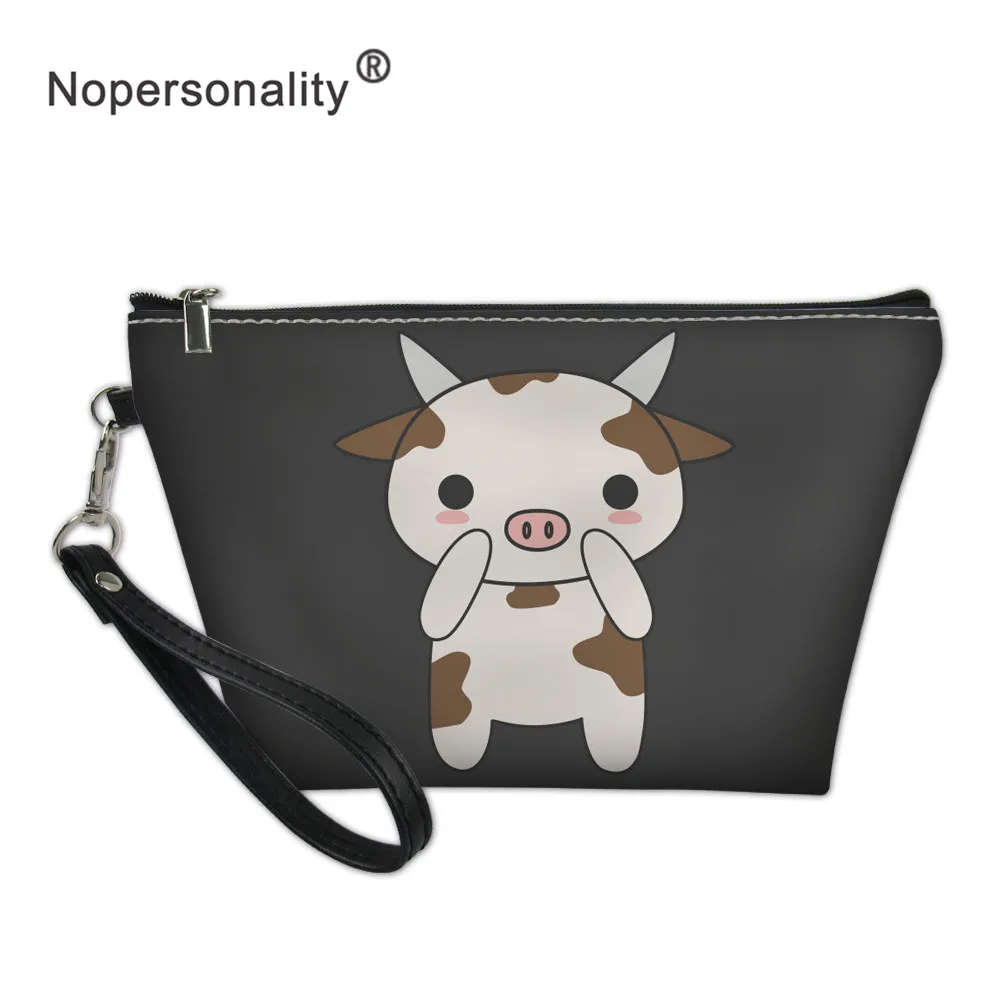 Nopersonality, с милым принтом, коровья кожа, косметичка для женщин, водонепроницаемая, женская, для путешествий, косметичка, моющаяся сумка - Цвет: Z3134Z8