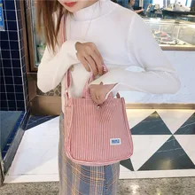 Повседневная сумка на плечо из овечьей шерсти, большая вместительность, простая сумка для покупок, хлопковая ткань, полосатые школьные сумки для девочек, сумка-мессенджер, сумка-тоут