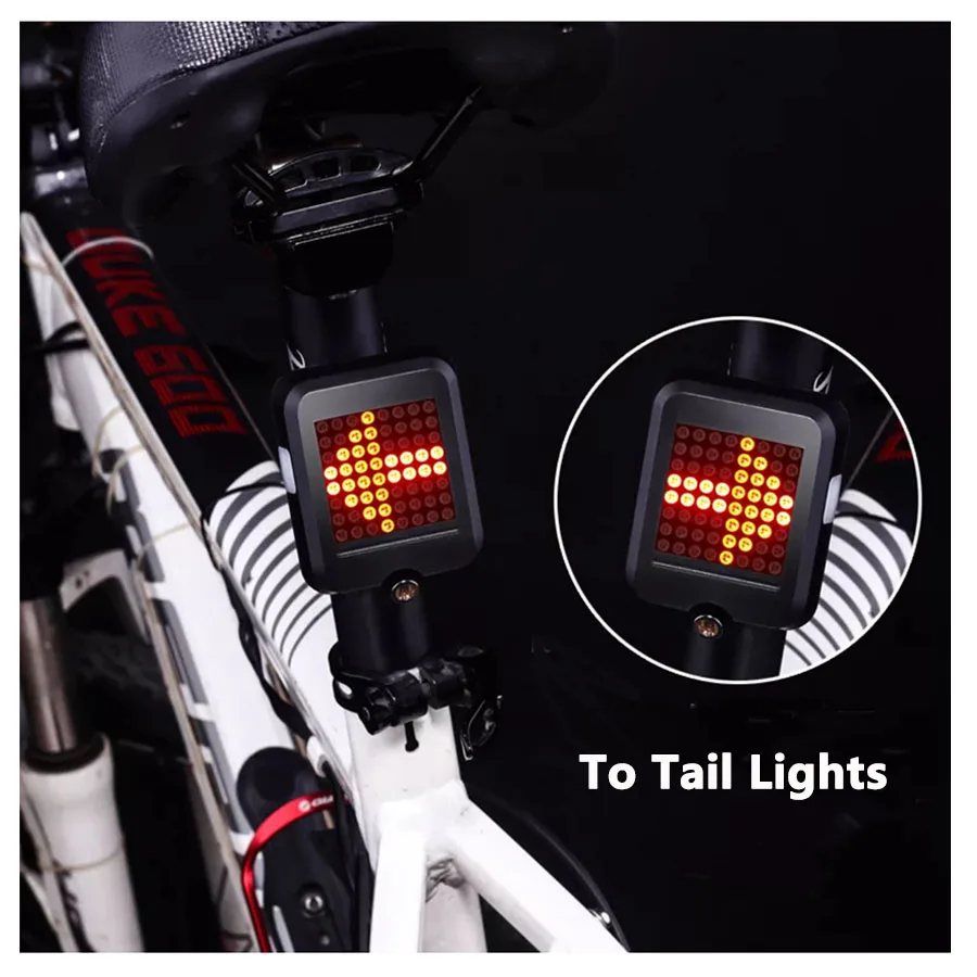 

Bicycle Light Automatic intelligent Direction Indicator Taillight USB Charging MTB Bike Safety Warning LED bike Light