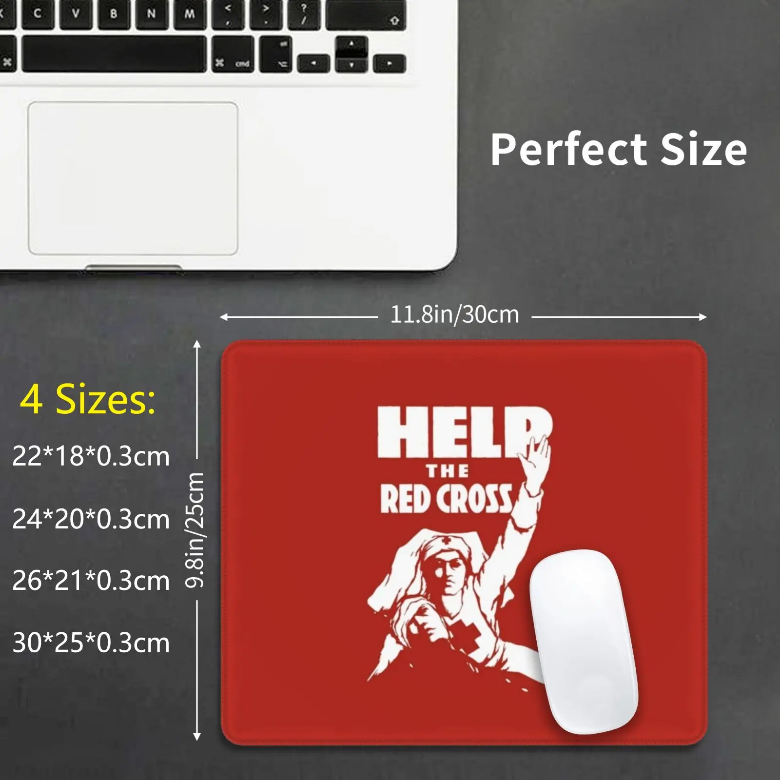 Aiuta La Croce Rossa Mouse Pad Stampa Fai Da Te Ww1 Infermiera World War 1 Infermieristica World War I Red Cross World War One