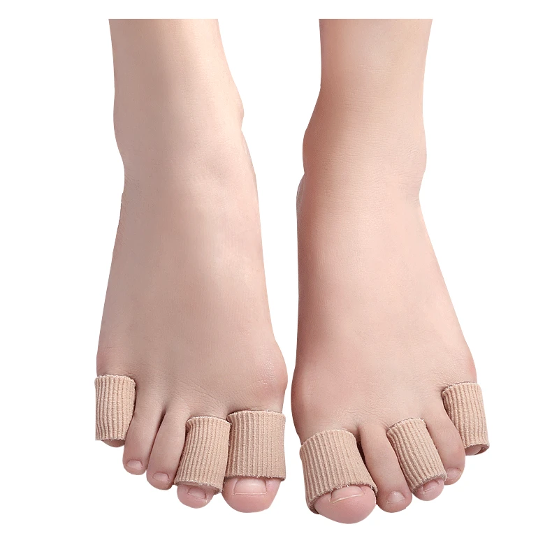 1/2pcs Anti-Wear Fiber Gel Tube Toe Finger Protector Pedicure Corn Callus Pain Relief Foot Care Cap Cover Separator Silicone