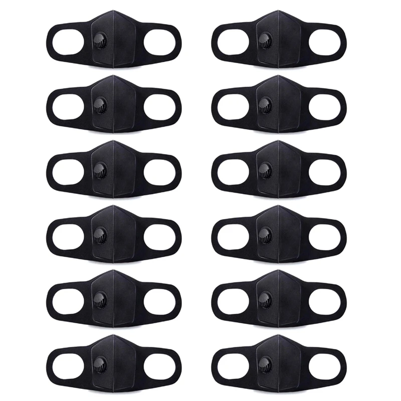 

12Pcs Mask Dust Mask PM2.5 Activated Carbon Filters Washable Reusable Mask