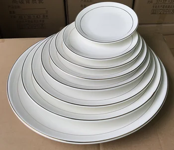 

2020 New Brief Golden Edge Tableware Marble Plates Ceramic Dinner SetPorcelain Cake Plates Porcelain tableware set dinnerware