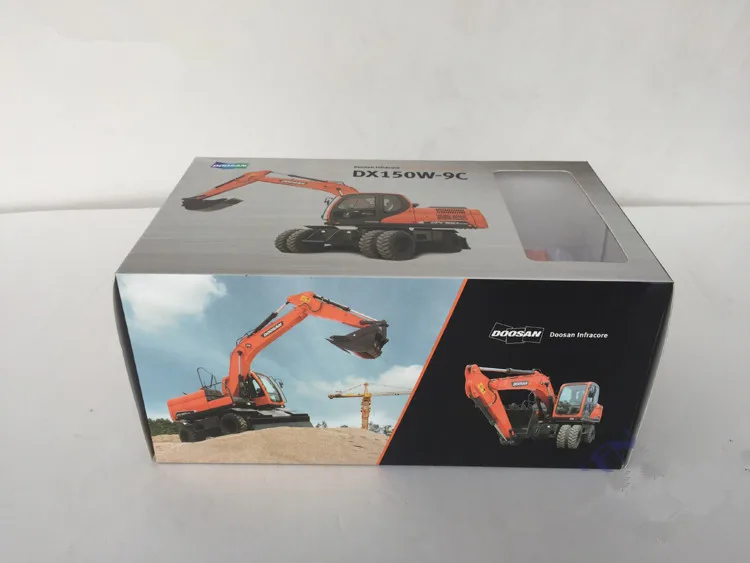 Новая Коллекционная литая под давлением модель игрушки 1:50 Doosan DX150W-9C колесных экскаваторов строительство автомобиля игрушка для дисплея, бизнес подарок