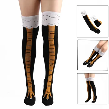 

1 Pairs Keep Warm Cotton Tube-Shaped Socks Comfortable Floor Socks Fashion Chicken Feet Funny Printed Fashion Socks Warm M140#