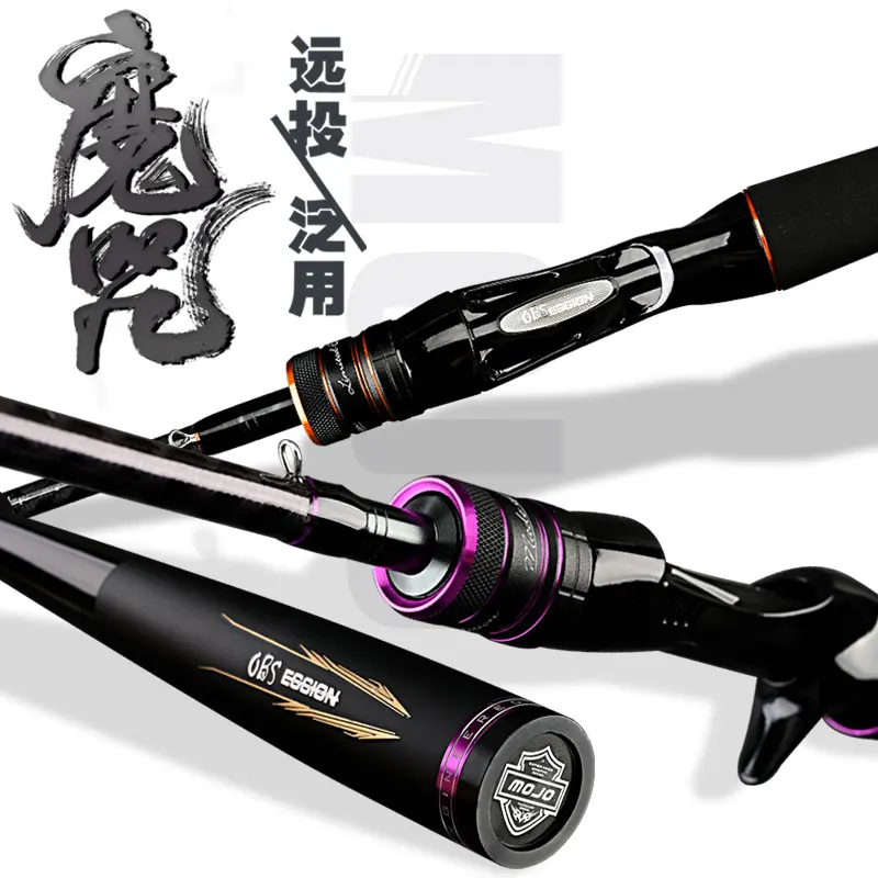 1.8m/1.98m 2PCS Carbon Baitcasting Fishing Rods - China