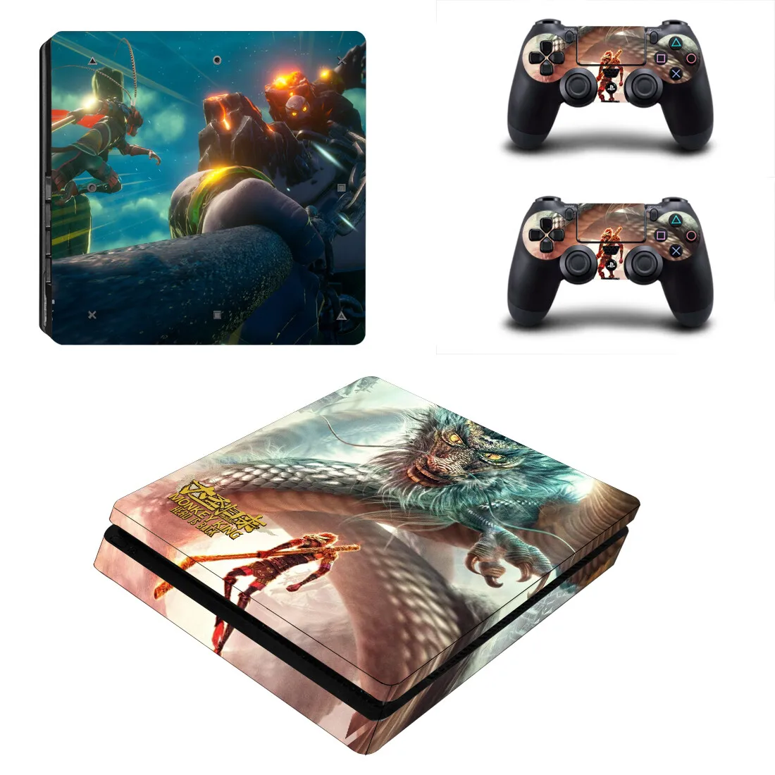 Король обезьян: Герой снова PS4 Slim sticker s PS 4 Play station 4 Slim Skin sticker для playstation 4 Slim консоли и контроллера