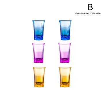 

6 pieces of one-piece wine dispenser cups, transparent plastic wine dispensers, party pourer artifact cups