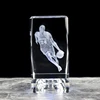 Mamba Never Out Crystal 3D Kobe Bryant Figurines Statue Laser Engraving Cube Boyfreind Birthday Commemoration Gifts 3