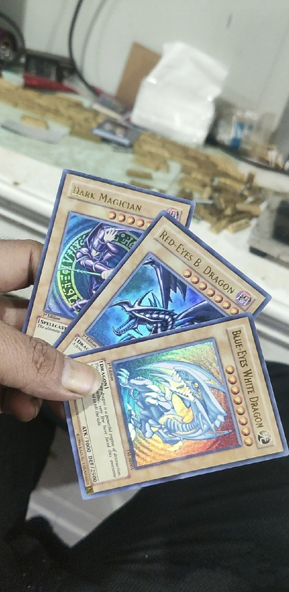 Yu-gi-oh Ur The Creator God Of Light, Horakhty/blue-eyes White Dragon Out  Of Print Collection Card （not Original） - Game Collection Cards - AliExpress