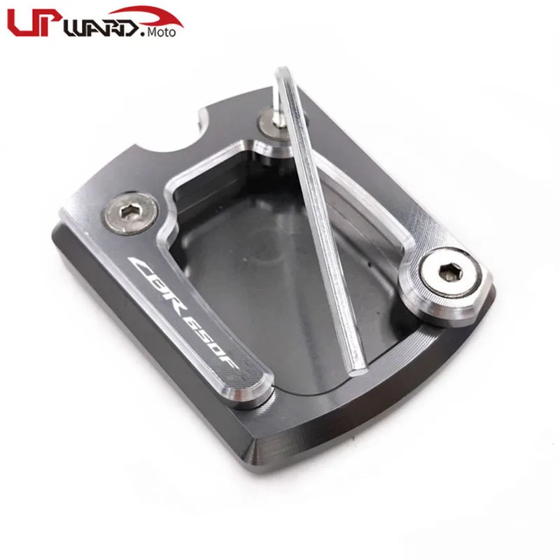 Для HONDA CBR650F CB650F CB 650F аксессуары для мотоциклов CNC подножка Sidestand подставка расширение площадка для увеличения - Цвет: CBR650F Titanium