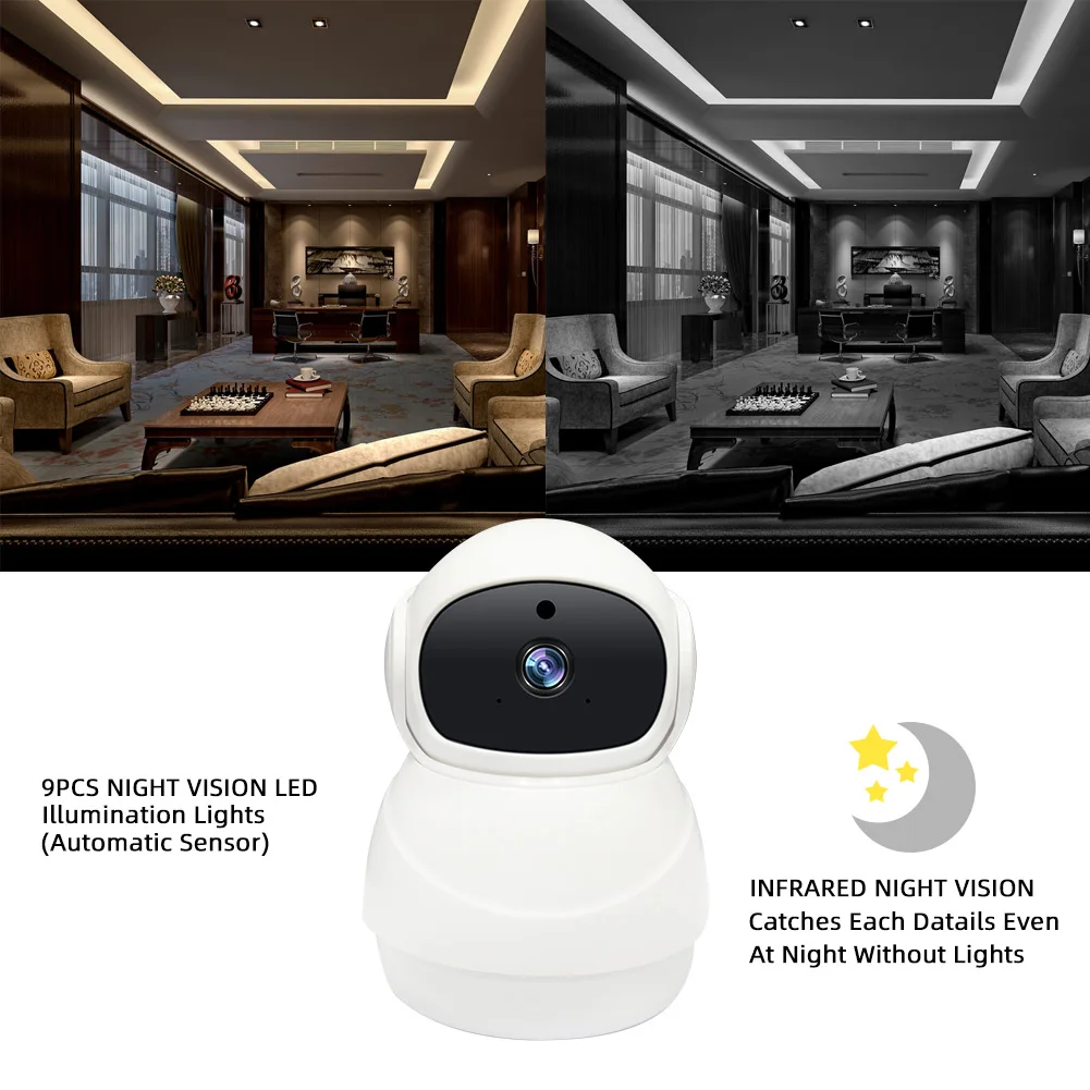 Wifi ip-камера 1080P Беспроводная CCTV ip-камера безопасности HD H.264 Wifi 2,0 мегапикселей двусторонняя для детского монитора Домашняя безопасность ИК-камера