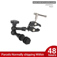 

7 Inch Metal Adjustable Friction Articulating Magic Arm Super Clamp for Flash LCD Monitor LED Video Light DSLR Camera Accessory