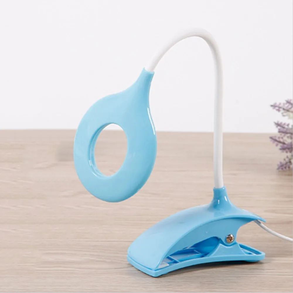 Finether USB светодиодный Настольный светильник 2 в 1 с зажимом для настольного освещения 360 градусов Регулируемый Уход за глазами настольная лампа для чтения лампа для дома
