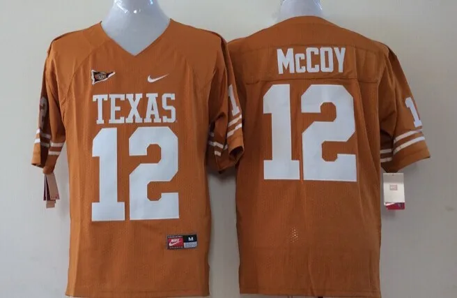 Черный Stitiched, Texas Longhorns Vince Young Colt McCoy Эрл Кэмпбелл Рикки Вильямс Brian Orakpo Jersey - Цвет: Черный