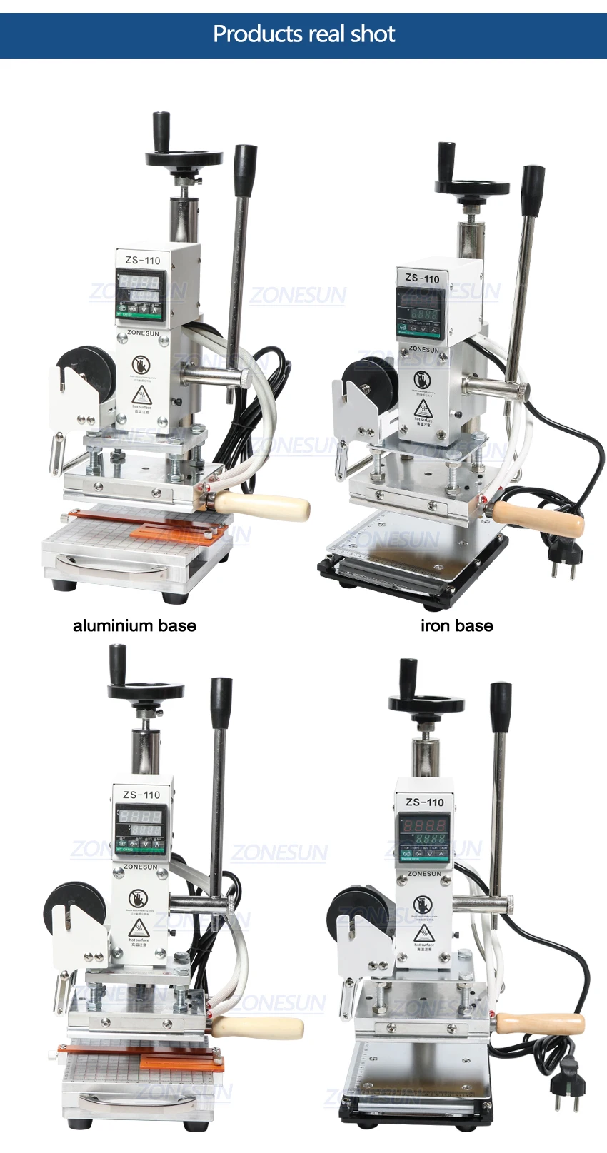 ZONESUN ZS110 машина для горячего тиснения фольгой кожи тиснение бронзирующий инструмент для дерева ПВХ бумаги DIY скользящий Рабочий стол цифровой