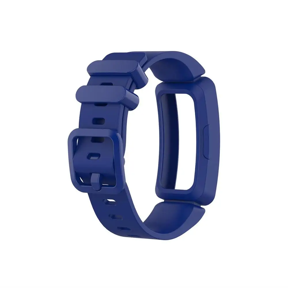 Drak Blue FIFATA яркие силиконовые часы для Fitbit ace2 смарт-браслет Для Inspire/Inspire HR Смарт часы замена аксессуары - Цвет: Drak Blue