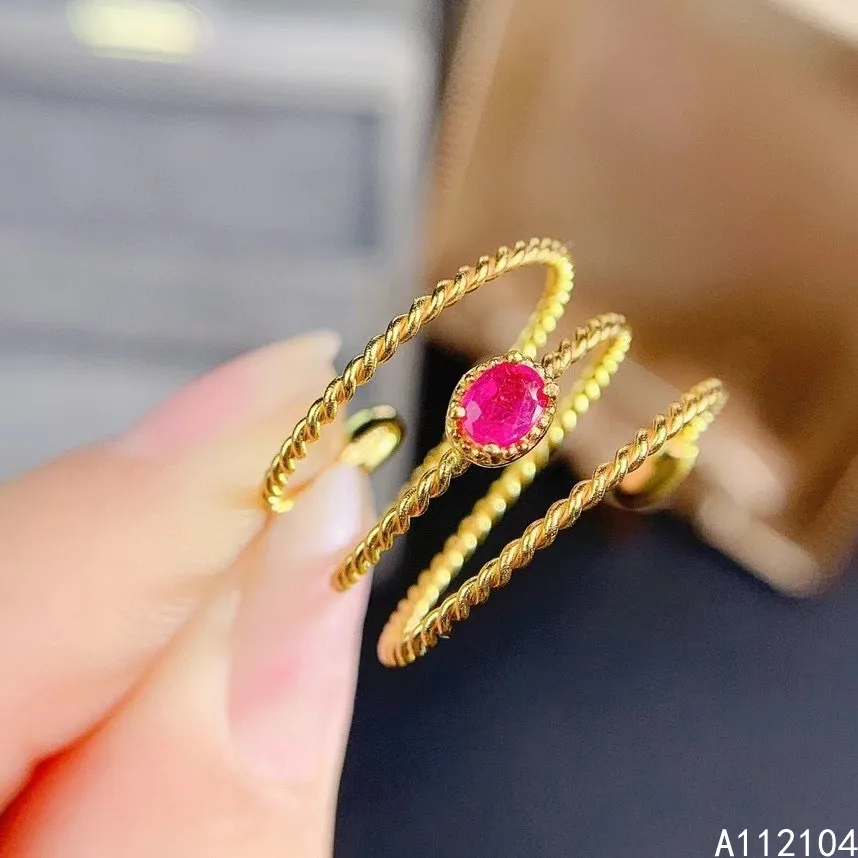 

KJJEAXCMY fine jewelry 925 sterling silver inlaid natural ruby women personalit fashion oval Chinese style gem ring support dete