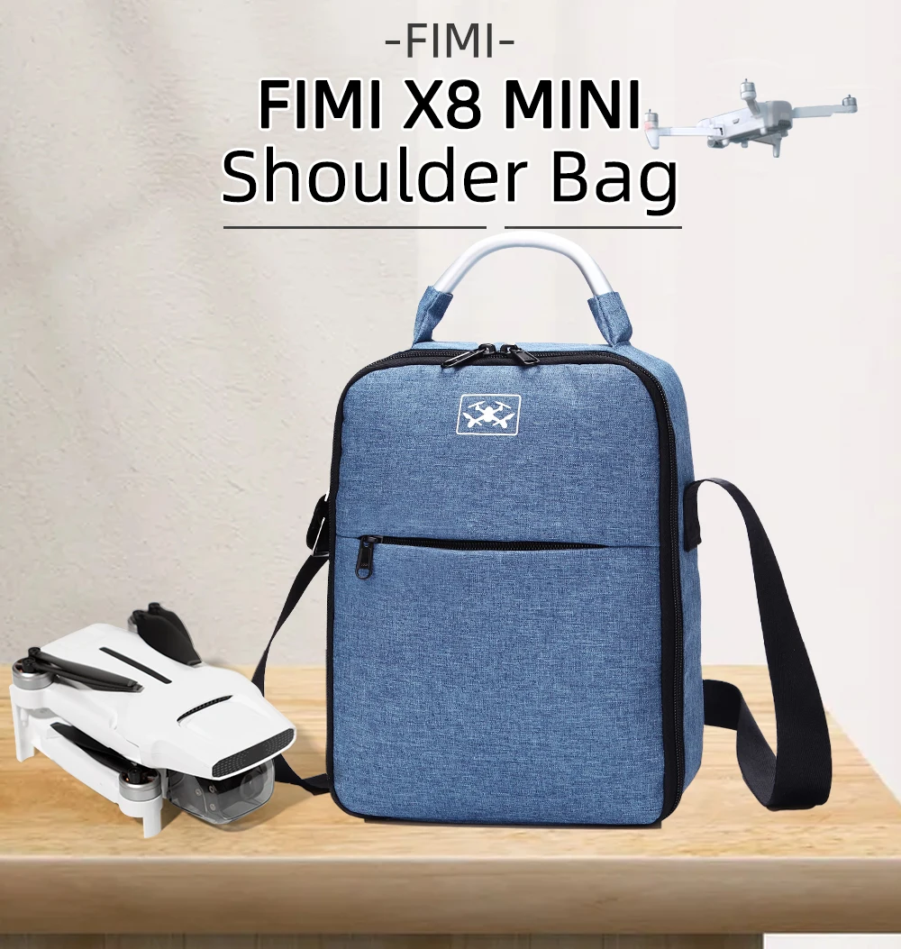 Drone Shoulder Bag For Fimi X8 Mini Portable Storage Bags Handbag Waterproof Carrying Case Box Hard Cover Accessories Blue