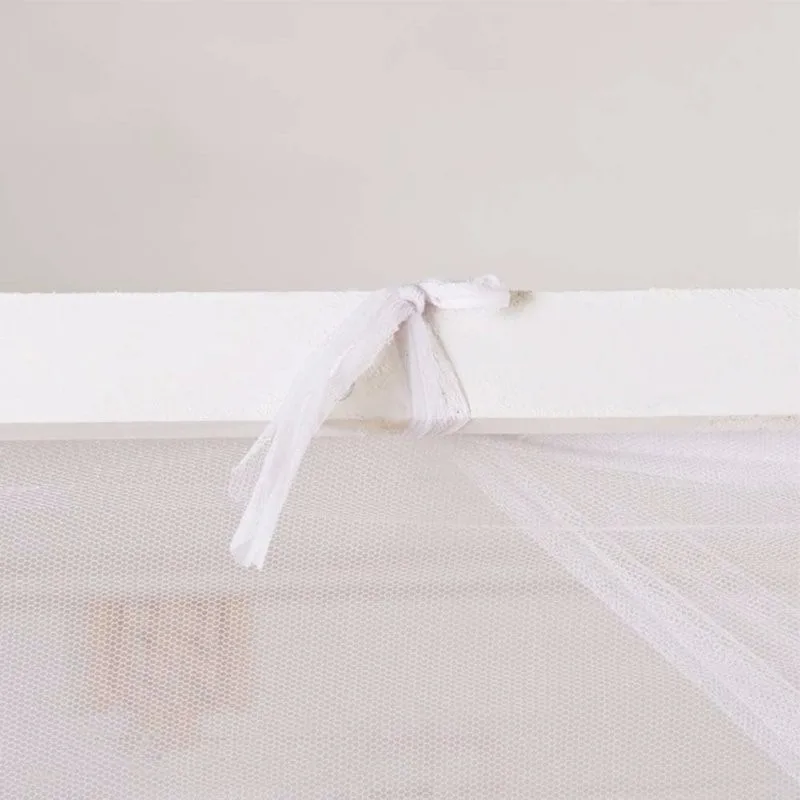 1PC Moustiquaire Canopy White Four Corner Post Student Canopy Bed Mosquito Net Netting Queen King Twin SizeNew Qgnv