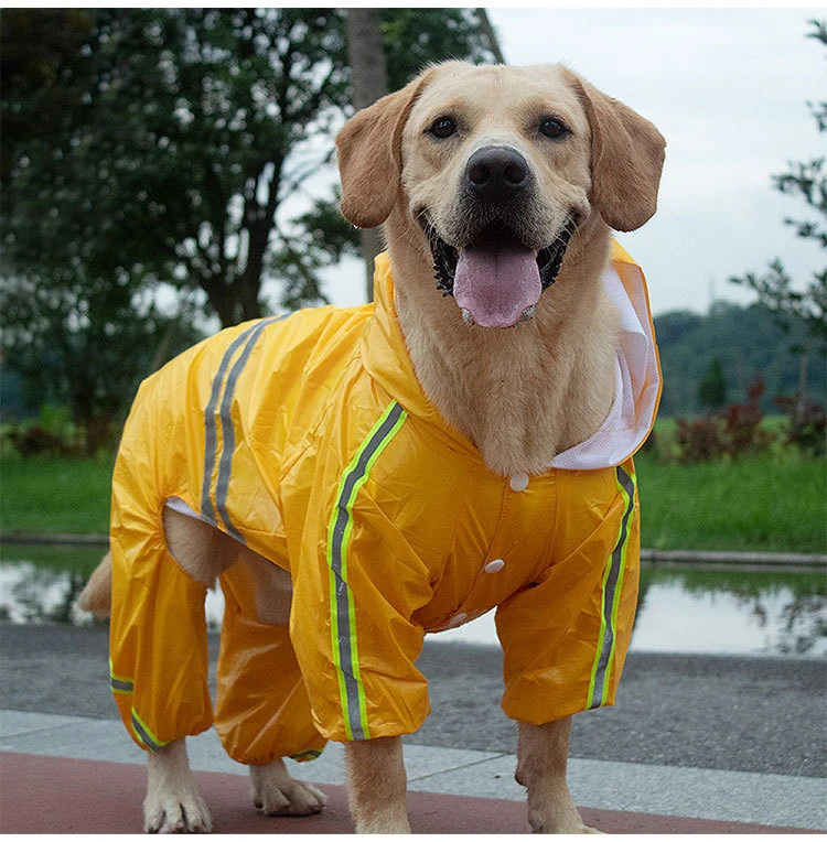 Chubasquero para mascotas, ropa reflectante impermeable a prueba de viento para Golden Retriever, novedad de 2021|Impermeables perro| - AliExpress