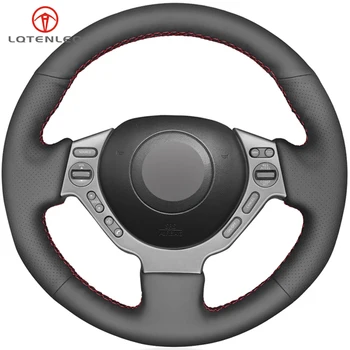 

LQTENLEO Black Genuine Leather Car Steering Wheel Cover For Nissan GTR GT-R (Nismo) 2008 2009 2010 2011 2012 2013 2014 2015 2016