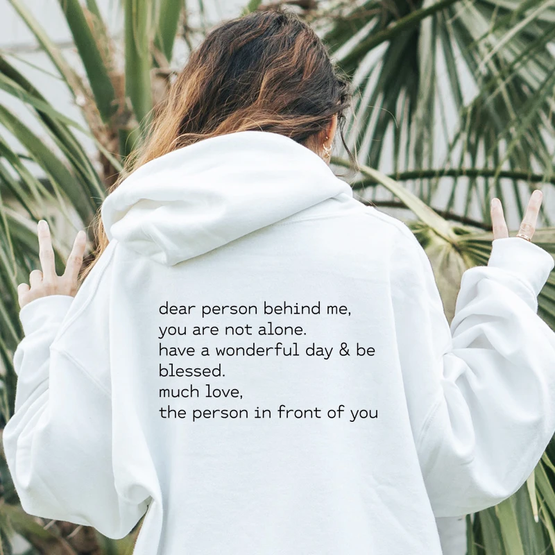 

Женская толстовка с капюшоном Behine Me You Are Not Alone