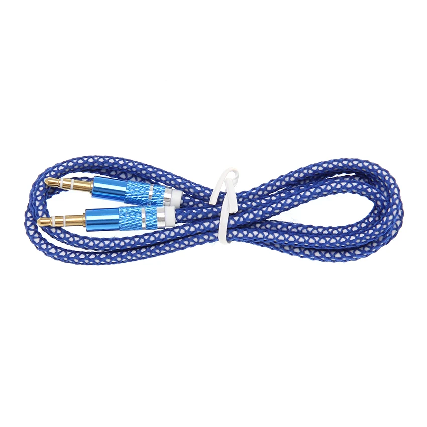 3 5mm Durable Audio Cable Nylon Braid Candy Car AUX Cable Headphone Extension Code for Phone MP3 Car Headset Speaker 50pcs lot