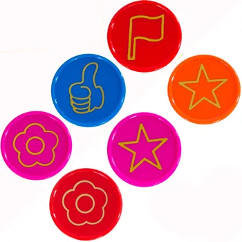 

100PCS/SET Plastic Poker Chips Family Reward Integral Chips Board Games Creative Gift 4 Kinds Education Plastic Chips 37mm