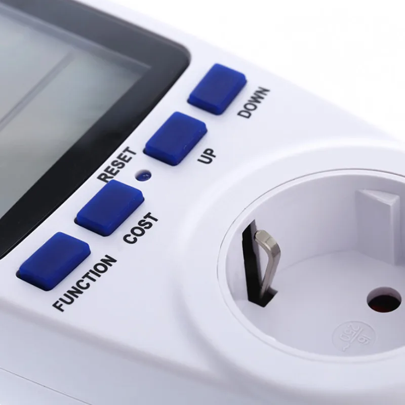 LAMEZIA 220V EU AC Intelligent Power Meter Digital Display Wattmeter Electricity Consumption Measuring Socket Analyzer