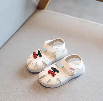 

Cherry Girls Sandals Toddler Party Wedding Baby Girl Sandals Floral Sole Kid Children Princess Sandal Shoes Beach Summer Sandals