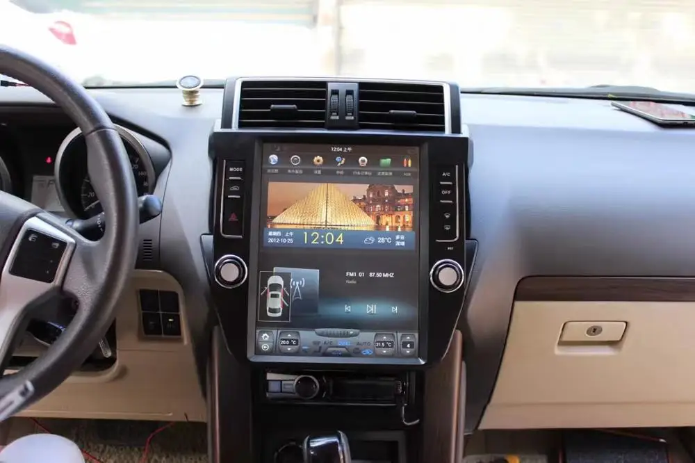 12," экран Tesla навигация для TOYOTA Prado Android 8,1 автомобильный Радио gps bluetooth мультимедийный плеер головное устройство