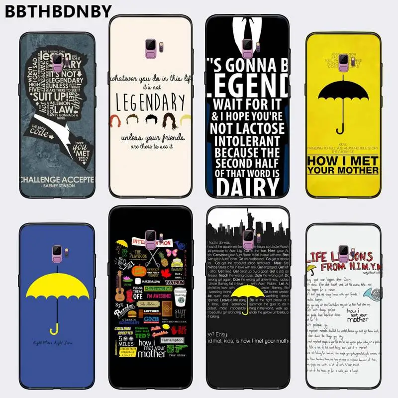 DIY чехол для телефона с надписью how i met your mother himym Samsung S6 S7 edge S8 S9 S10 e plus A10 A50 A70 note8 J7