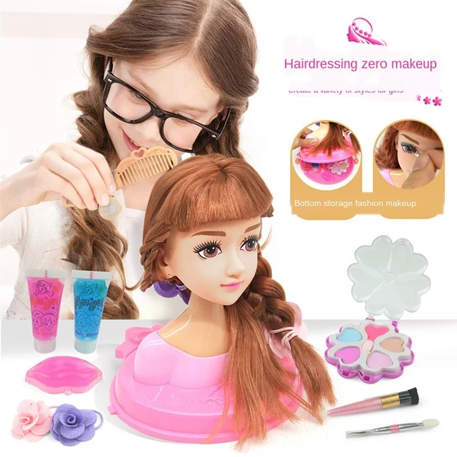 Metade Do Corpo Meninas Maquiagem Penteado Formação Boneca Cosméticos  Cabeça Criança Fingir Jogar Brinquedo Boneca Moda Para A Prática De  Maquiagem Presente - Brinquedos De Moda E Beleza - AliExpress