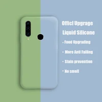 Dla Huawei Honor 8x8s 9 10 Lite Case oryginalny płynny silikonowy pokrowiec dla Huawei Honor 10i 20i widok 9 10 20 30 Pro Play 9X Coque 5