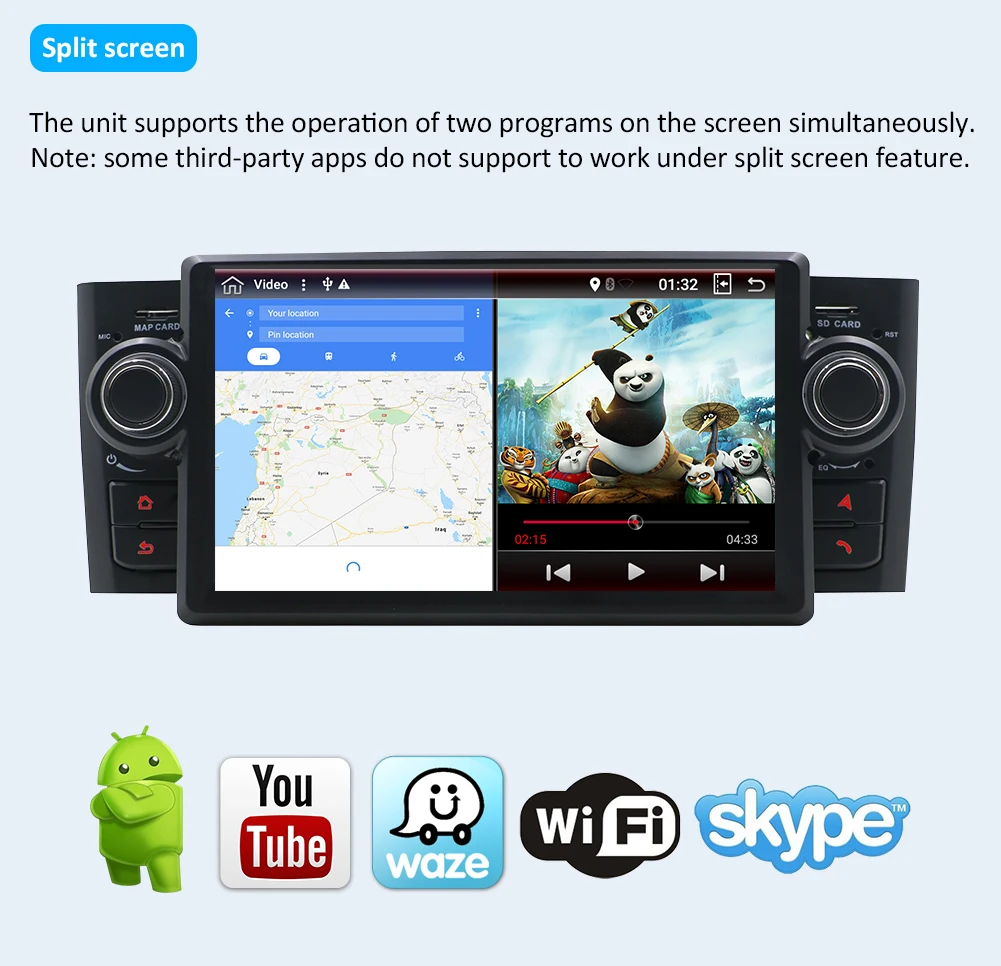 Octa 8 ядер 2 Din Автомобильный мультимедийный плеер gps Android 9,0 gps помощи при парковке для Fiat Linea 2006-2012 радио Оперативная память 2 Гб Встроенная память 32GB
