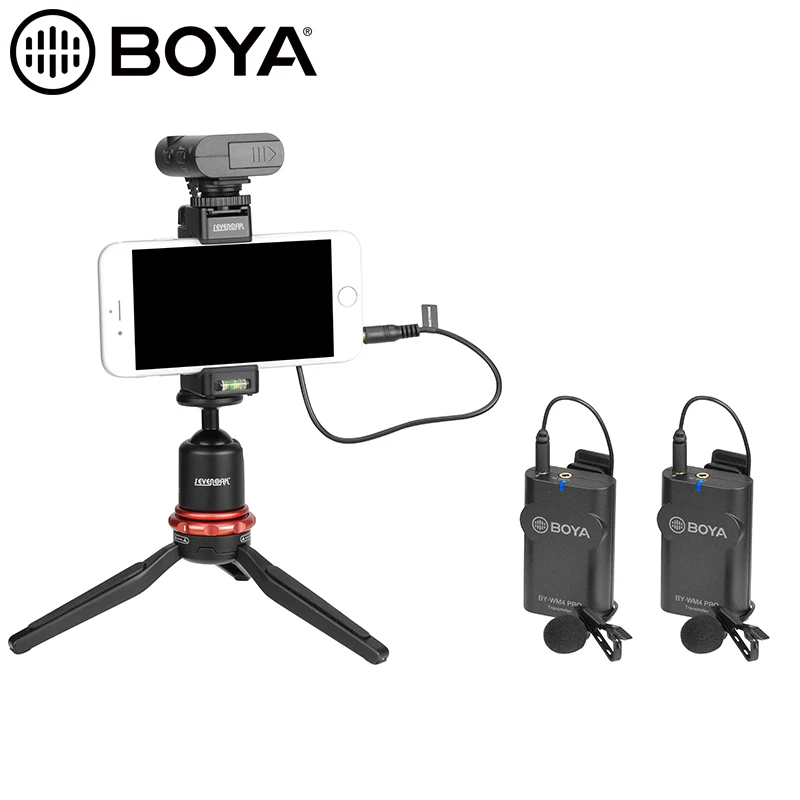 BOYA BY-WM4 Pro Studio микрофон w передатчики n приемник петличный микрофон Система Для беззеркальных DSLR камер смартфон