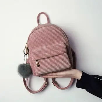 

Fashion Women Backpacks 2019 New High-quality Warm Corduroy Women Backpacks Simple Small Mini Backpack Travel Shoulder Bags