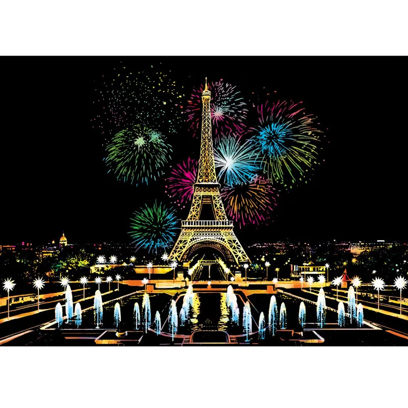 Eiffel Tower BalleenShiny детей DIY скретч картины волшебный морской пейзаж художественные рисунки детские развивающие игрушки Детские подарки на день рождения для мальчиков и девочек - Цвет: Eiffel Tower