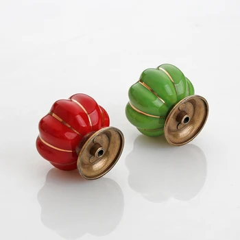 Vintage Pumpkin Zinc Alloy Door Knobs Cabinet Drawer Cupboard Kitchen Pull Knobs Drawer Pull Wardrobe Handles Furniture Hardware