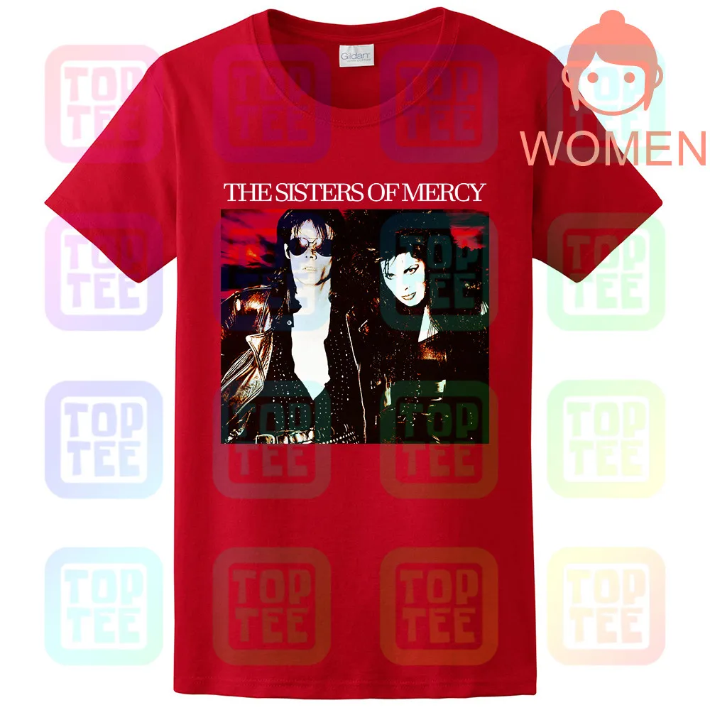 Women Red Новая Черная футболка «SISTERS OF MERCY THIS CORROSION'87 DARK WAVE THE MISSION S-XXL» - Цвет: Women Red