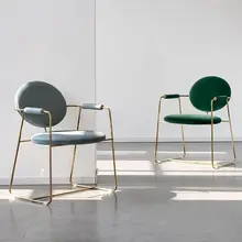Chaise de styliste italien, chaise de salle à manger nordique légère de luxe haut de gamme Post moderne, mobilier minimaliste pour bureau d'ordinateur