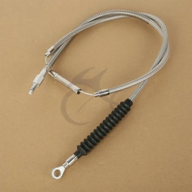 Motorcycle 140CM Stainless Braided Clutch Cable For Harley Sportster 1200 Iron 883 11-15 12 13 14