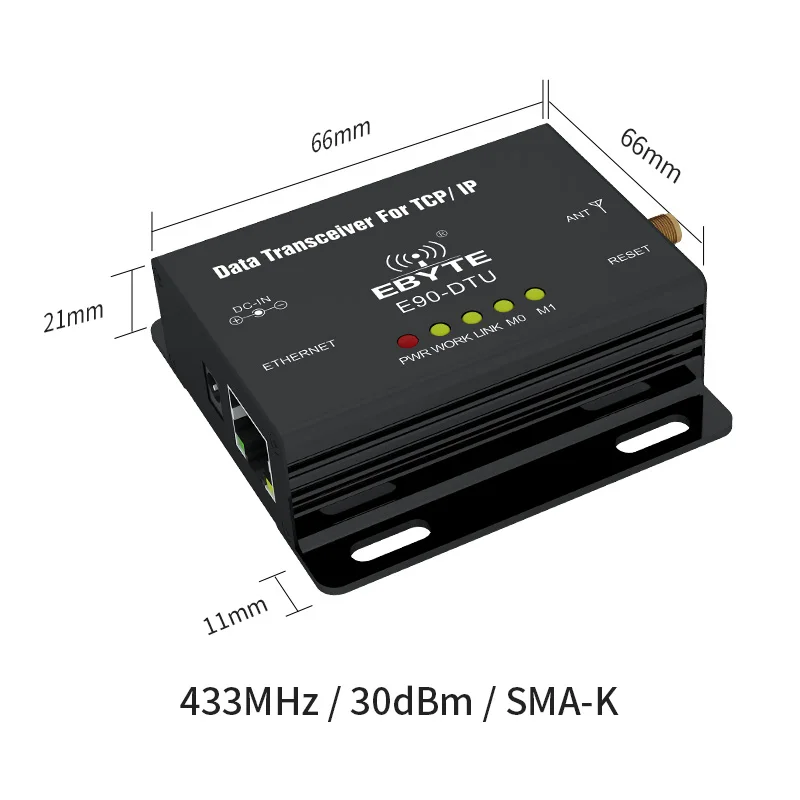 Ethernet LoRa 433 МГц 30dBm 1 Вт TCXO E90-DTU-433L30E беспроводной трансивер с большим радиусом действия IoT PLC 433 МГц RJ45 РЧ модуль