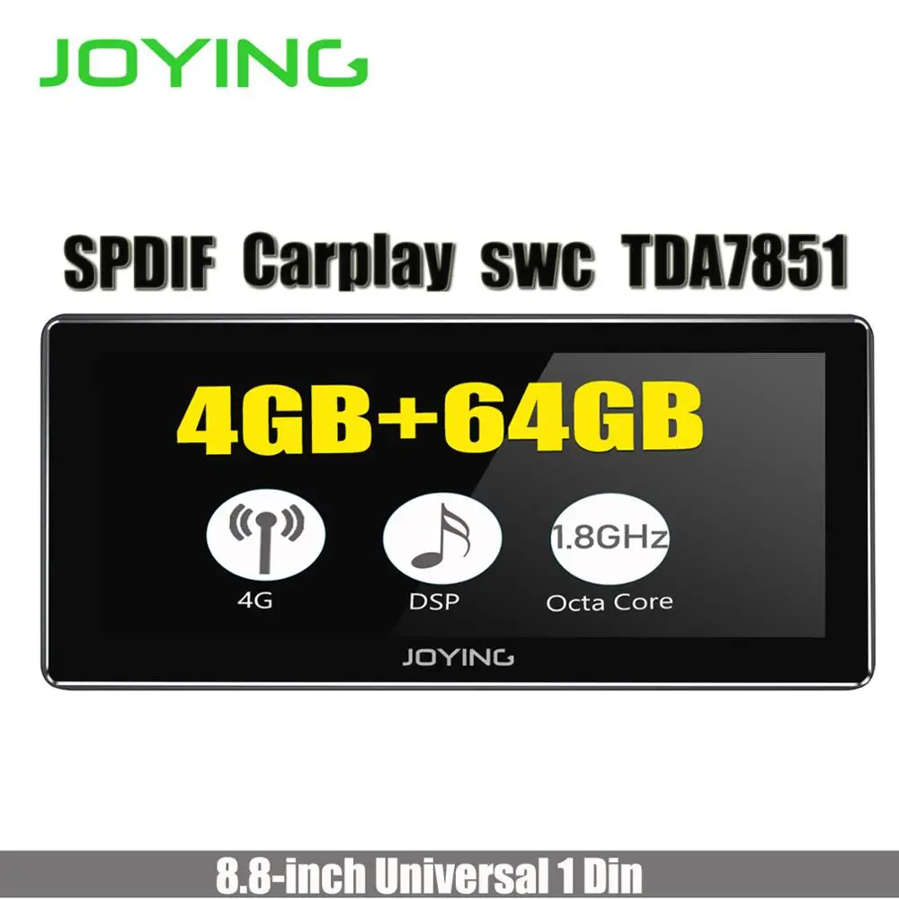 Perfect 8.8"Android 8.1 Car Radio Stereo Universal Head Unit Octa Core Multimedia Navi MP5 Payer Support Carplay Android Auto Sim Card 1