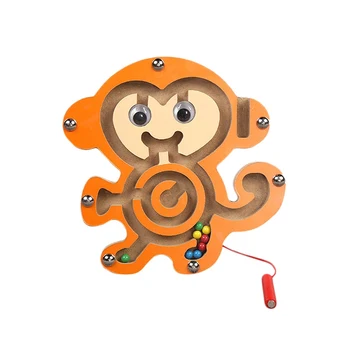 

Hot Children's Number Toy Magnetic Maze Puzzle Toys Kids Wooden Jigsaw Educational Board Fashion Interesting Gift
