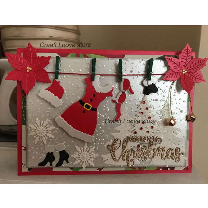Merry Christmas Lady costum нож для резки металла, форма для прозрачного штампа, скрапбукинг, карта, сделай сам, альбом, Dec