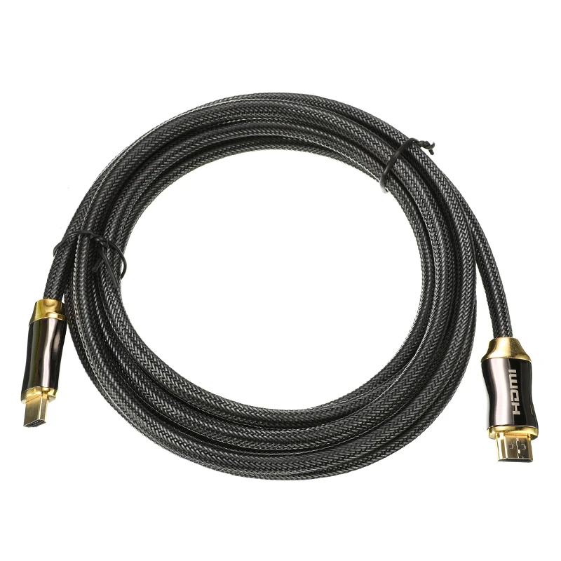 High Quality Braided HDMI Cable 4K Ultra HD Male To Male Gold Plated Joint Braided Cable for HD TV Projector Hdmi 2.0 Cable